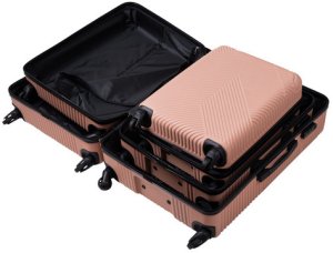 Zestaw walizek 3w1- różowe Trizand 26663 15