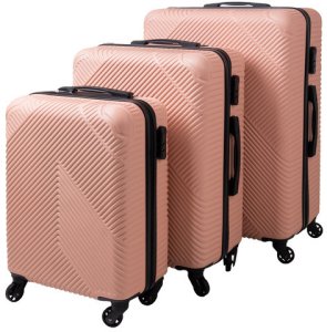 Zestaw walizek 3w1- różowe Trizand 26663 16