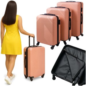 Zestaw walizek 3w1- różowe Trizand 26663 2