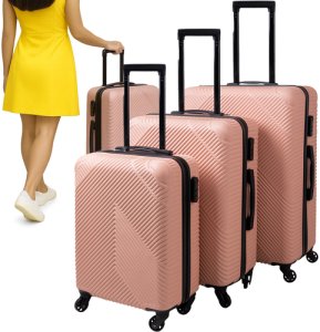 Zestaw walizek 3w1- różowe Trizand 26663 3