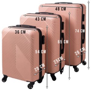 Zestaw walizek 3w1- różowe Trizand 26663 4