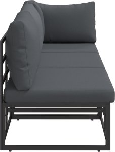 vidaXL Zestawy mebli ogrodowych z poduszką z poduszką 3 pcs Czarny i antracyt 2