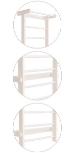 Drabinka gimnastyczna CHERRY WHITE | drewniana 220 cm  drążek, sosna, biały 2