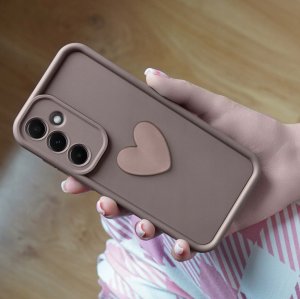 Etui do Samsung A56 5G silikonowe MATOWE serce + Szkło ochronne 9H 5