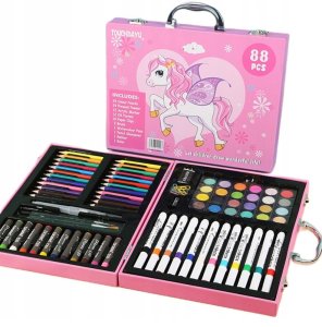 Extralink | Zestaw artystyczny do malowania | różowy jednorożec 88 elementów 2