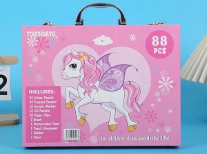 Extralink | Zestaw artystyczny do malowania | różowy jednorożec 88 elementów 5