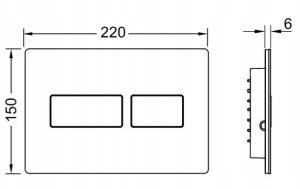 TECESOLID PRZYCISK WC METAL BRĄZ SZCZOTK STRUKT. 2