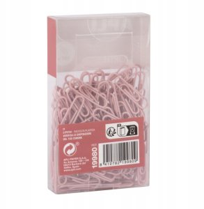 Spinacze okrągłe APLI Up North, 28mm, 140szt., pudełko z zawieszką, różowe 2