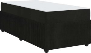 vidaXL Rama łóżka z materacem Inny Czarny 90 x 200 cm Aksamit 2