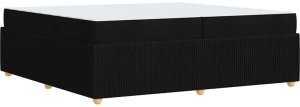 vidaXL Ramka łóżka Inny Czarny 200 x 200 cm tkanina 9