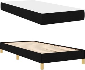 vidaXL Łóżko sprężynowe Czarny, Brązowy 90 x 200 cm 6