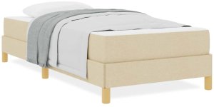 vidaXL Łóżko sprężynowe Kremowy, Brązowy 100 x 200 cm 4