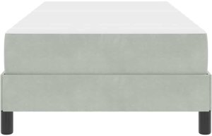 vidaXL Łóżko kontynentalne z materacem Jasnoszary 90 x 200 cm Aksamit 7