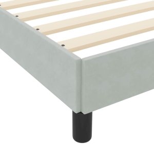 vidaXL Łóżko kontynentalne z materacem Jasnoszary 140 x 190 cm Aksamit 10