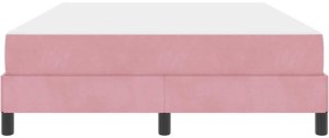 vidaXL Łóżko kontynentalne z materacem Różowy 140 x 200 cm Aksamit 7