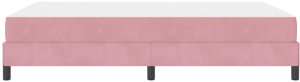 vidaXL Łóżko kontynentalne z materacem Różowy 140 x 200 cm Aksamit 8