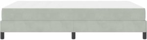 vidaXL Łóżko kontynentalne z materacem Jasnoszary 160 x 200 cm Aksamit 8