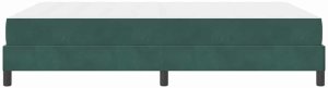 vidaXL Łóżko kontynentalne z materacem Ciemna zieleń 160 x 200 cm 8
