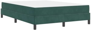 vidaXL Łóżko kontynentalne z materacem Ciemna zieleń 160 x 200 cm 9