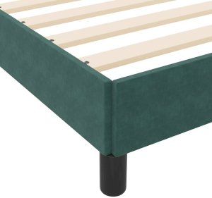 vidaXL Łóżko kontynentalne z materacem Ciemna zieleń 160 x 200 cm 10