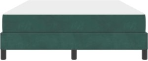 vidaXL Łóżko kontynentalne z materacem Ciemna zieleń 140 x 200 cm 7