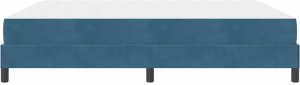 vidaXL Łóżko kontynentalne z materacem Ciemnoniebieski 180 x 200 cm 8