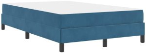 vidaXL Łóżko kontynentalne z materacem Ciemnoniebieski 120 x 190 cm 2