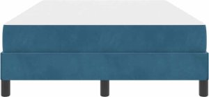 vidaXL Łóżko kontynentalne z materacem Ciemnoniebieski 120 x 190 cm 7