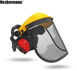 Maska przyłbica ochronna do koszenia cięcia z nausznikami Heckermann 8801 3