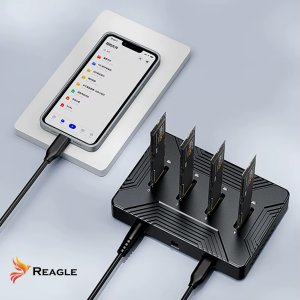 ADAPTER KIESZEŃ NA 4x DYSKI SSD NVME PCIe 2w1 SATA NGFF M.2 CZYTNIK USB 3.2 REAGLE 10