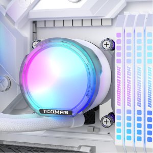 Chłodzenie wodne Tcomas LE100 360 Białe 6