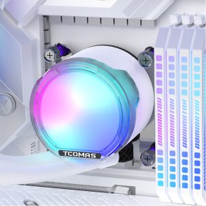 Chłodzenie wodne Tcomas LE100 360 Białe 8