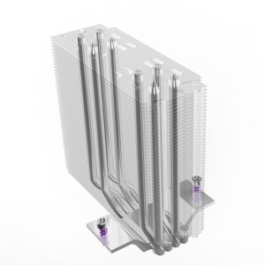 Chłodzenie CPU Tcomas SJ-R400 4HP Białe 5