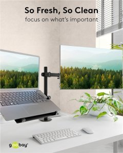 Uchwyt do laptopa na ramię monitora, czarny 4