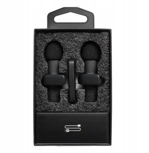 Mikrofon krawatowy bezprzewodowy Typ C podwójny (2 w zestawie) K1 czarny 9