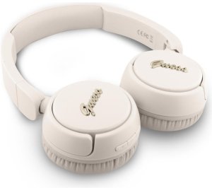 Słuchawki nauszne Guess Bluetooth 5.3 Metal Logo Script beżowy 3