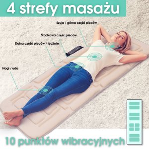MATA MASUJĄCA WIBRACYJNA, MATERAC MASUJĄCY DO MASAŻU NA ŁÓŻKO ZENET ZET-826 8