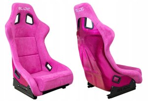 Fotel sportowy SLIDE KS2 Premium Pink Welur Bright Pink Glitter 4