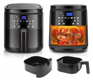 Frytkownica Beztłuszczowa 7L 1900W Air Fryer Xl Frytownica Ava Lcd Czarna 2