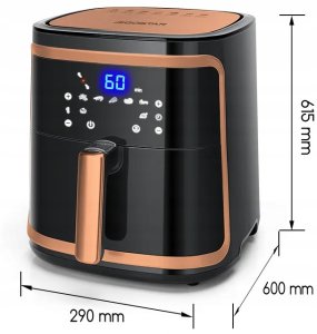 Frytkownica Beztłuszczowa Ava Gold 7L 1900W Air Fryer Xl Frytownica Lcd 6