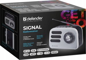 Głośnik Defender SIGNAL Radio Bluetooth 5W MP3/FM/SD/USB antena 10