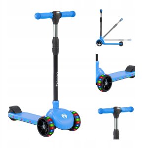 Hulajnoga Balansowa Dla Dzieci Tulano Rookie 15 Blue Kółka Led Lampka 3+ 4