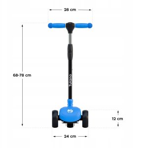 Hulajnoga Balansowa Dla Dzieci Tulano Rookie 15 Blue Kółka Led Lampka 3+ 5
