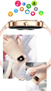 SMARTWATCH WATCH ZEGAREK AMOLED BLUETOOTH ROZMOWY MENU PL DAMSKI SMARTBAND MK88 7