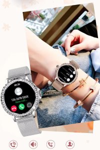 SMARTWATCH WATCH ZEGAREK AMOLED BLUETOOTH ROZMOWY MENU PL DAMSKI SMARTBAND NX19 3