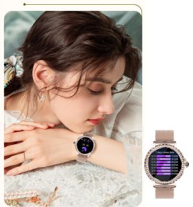 SMARTWATCH WATCH ZEGAREK AMOLED BLUETOOTH ROZMOWY MENU PL DAMSKI SMARTBAND NX19 6