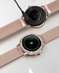 SMARTWATCH WATCH ZEGAREK AMOLED BLUETOOTH ROZMOWY MENU PL DAMSKI SMARTBAND NX19 9