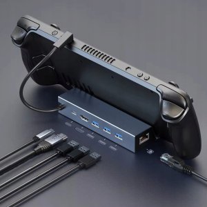 Stacja Dokująca Steam Deck DOCK ROG ALLY DEX 6w1 HUB USB-C HDMI 4K Ethernet Zenwire HUB62 2