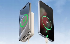 Powerbank magnetyczny 10000mAh Ugreen PB760, wbudowany kabel, 20W (beżowy) 2