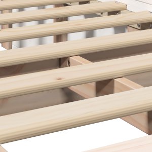 vidaXL Ramka łóżka z przechowywaniem Biały 100 x 200 cm Lite drewno 2